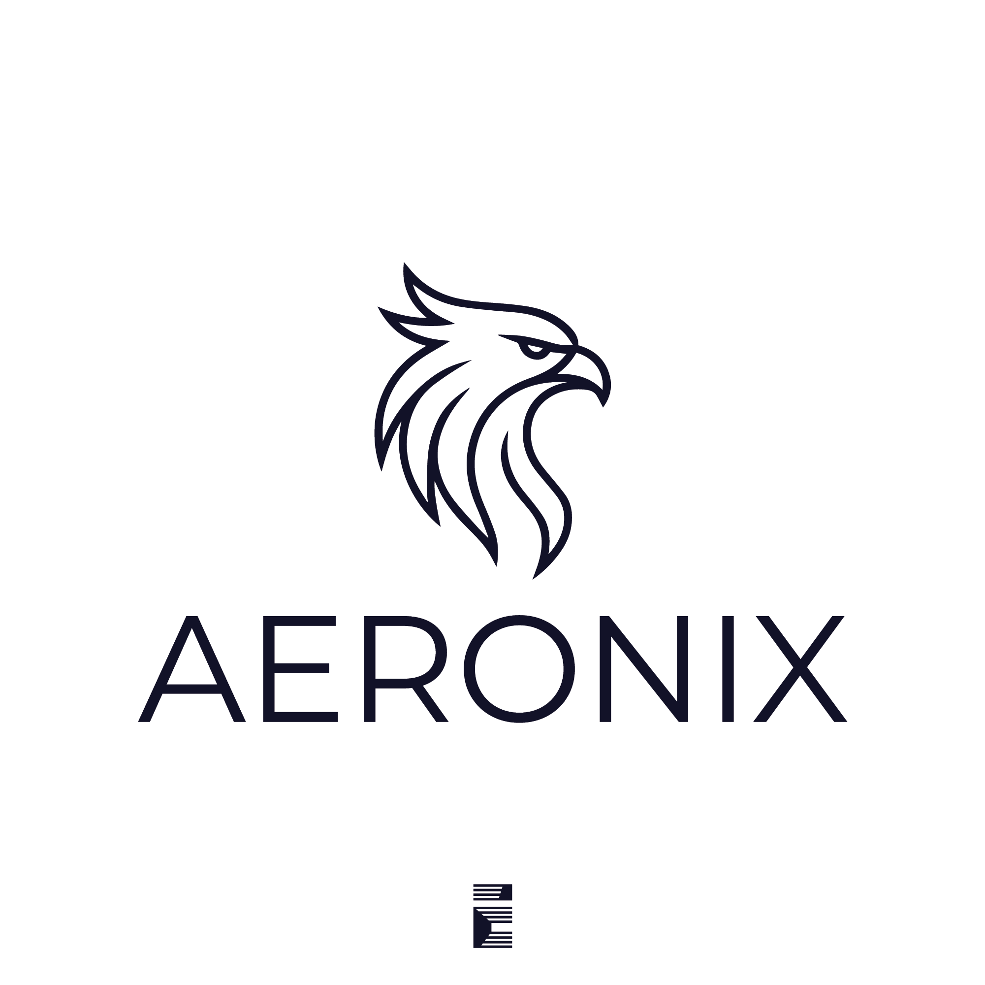 Aeronix Logo Design - Eagle concept for aerospace and technology