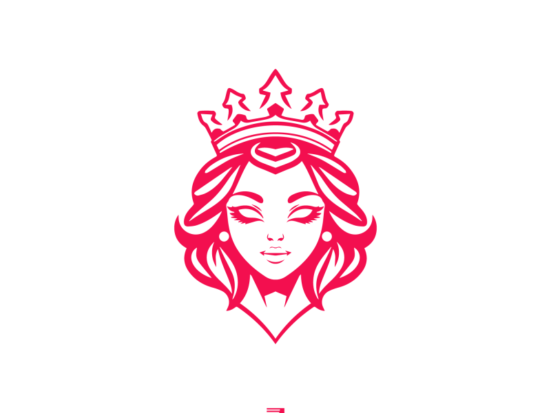 majestique logo design concept featuring a crowned female emblem for premium feminine branding.
